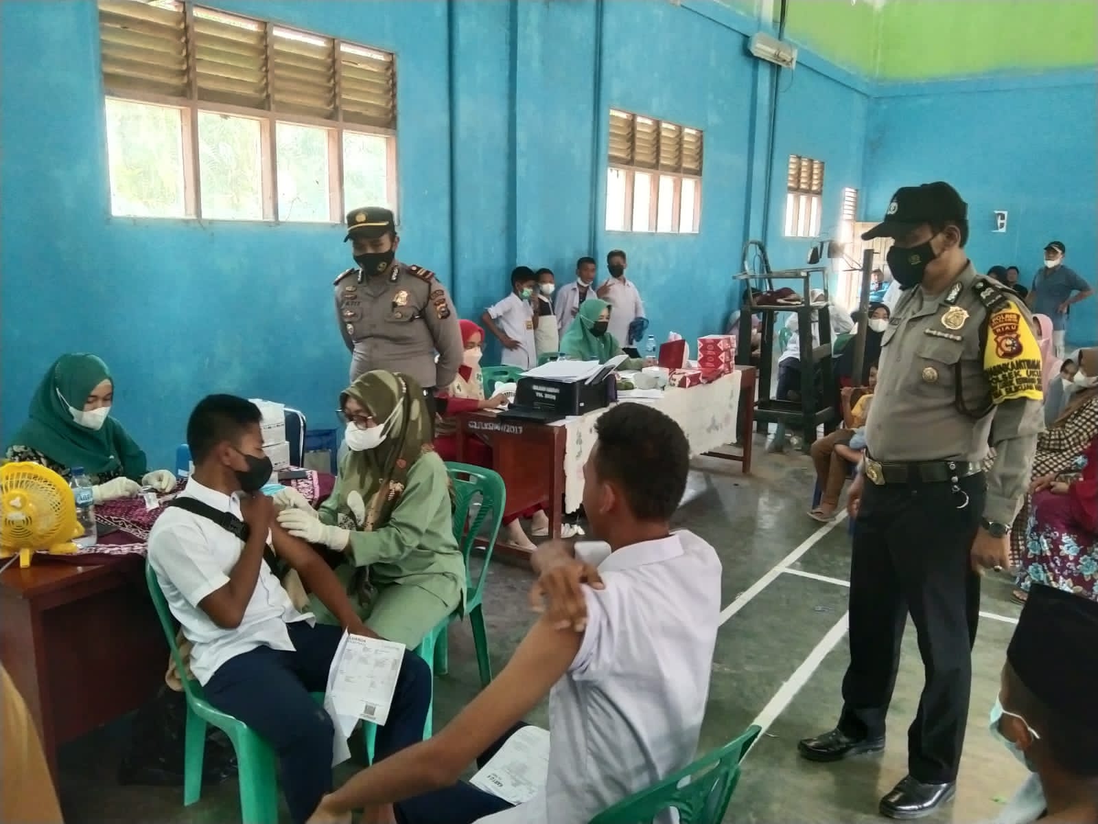 Akselerasi Percepatan Vaksinasi, Polsek Ukui dan Puskesmas Lakukan Peninjauan di Dua Desa