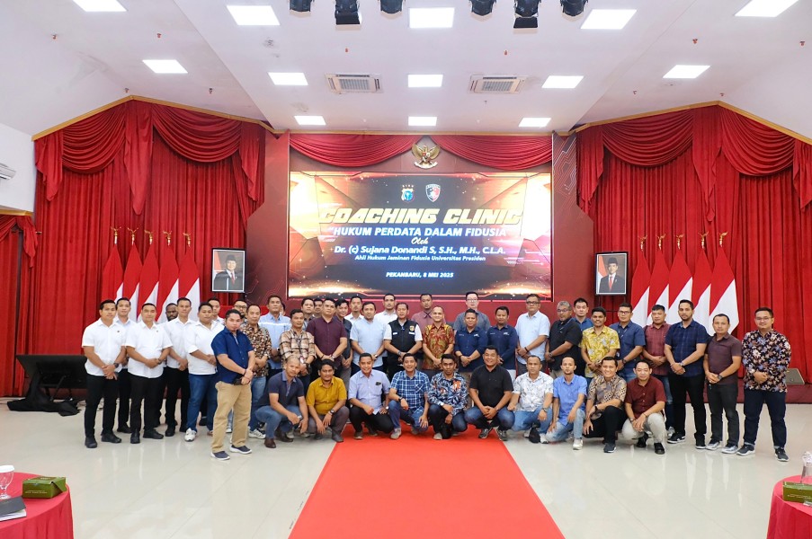 Polda Riau Gelar Coaching Clinic Hukum Fidusia, Dorong Sinergi Penegak Hukum dan Industri Pembiayaan