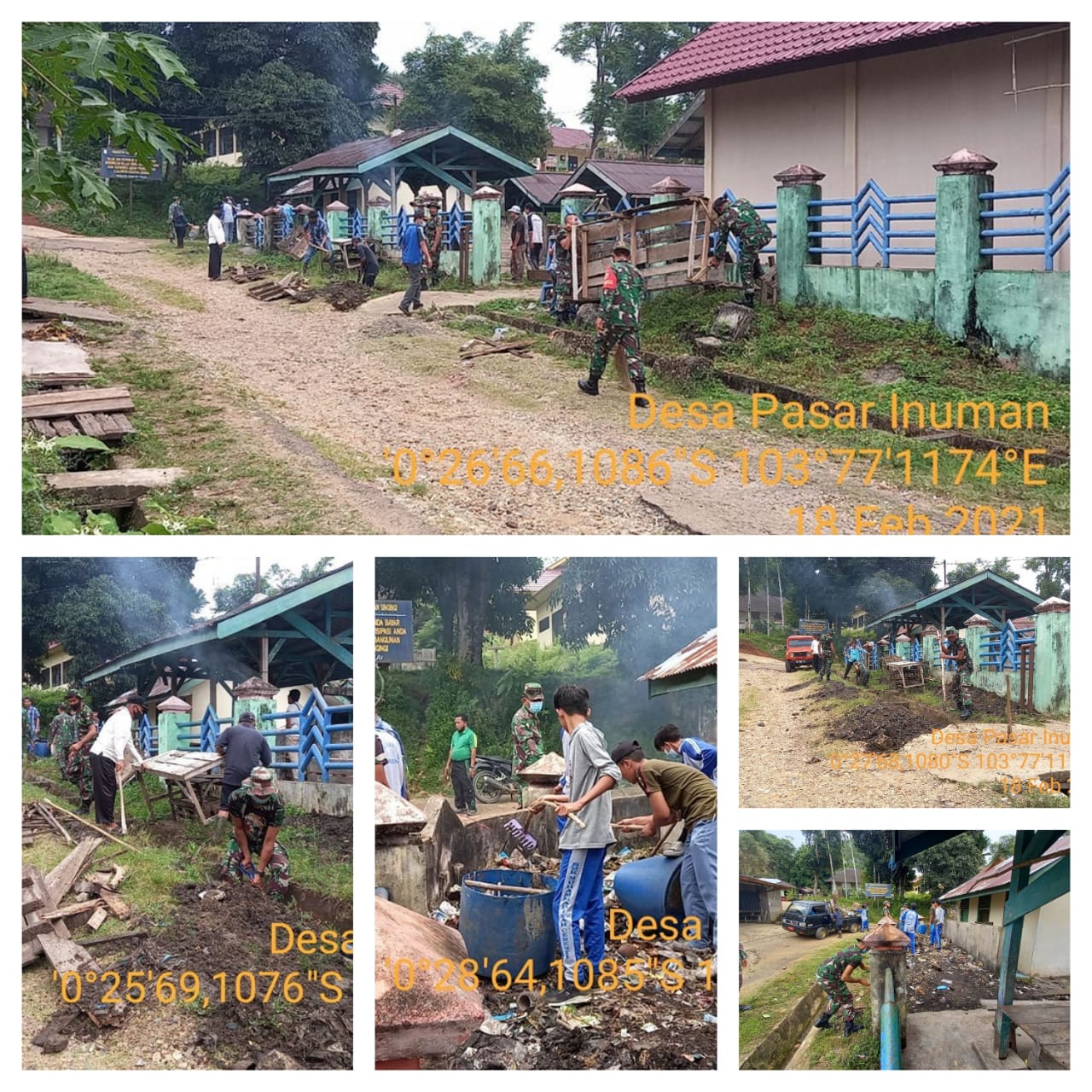 Terwujudnya Kemanunggalan TNI Dan Rakyat Dalam Kegiatan Karya Bakti Pembersihan Selokan