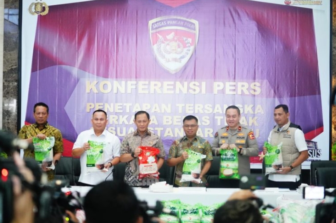 Satgas Pangan Polri Bongkar Kecurangan Beras Premium, Tiga Pejabat PT FS Jadi Tersangka