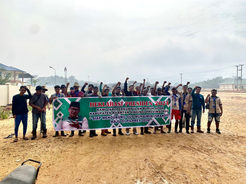 Perkumpulan Buruh Kecamatan Pucuk Rantau Deklarasi Dukungan Kepada Gus Muhaimin Capres RI 2024
