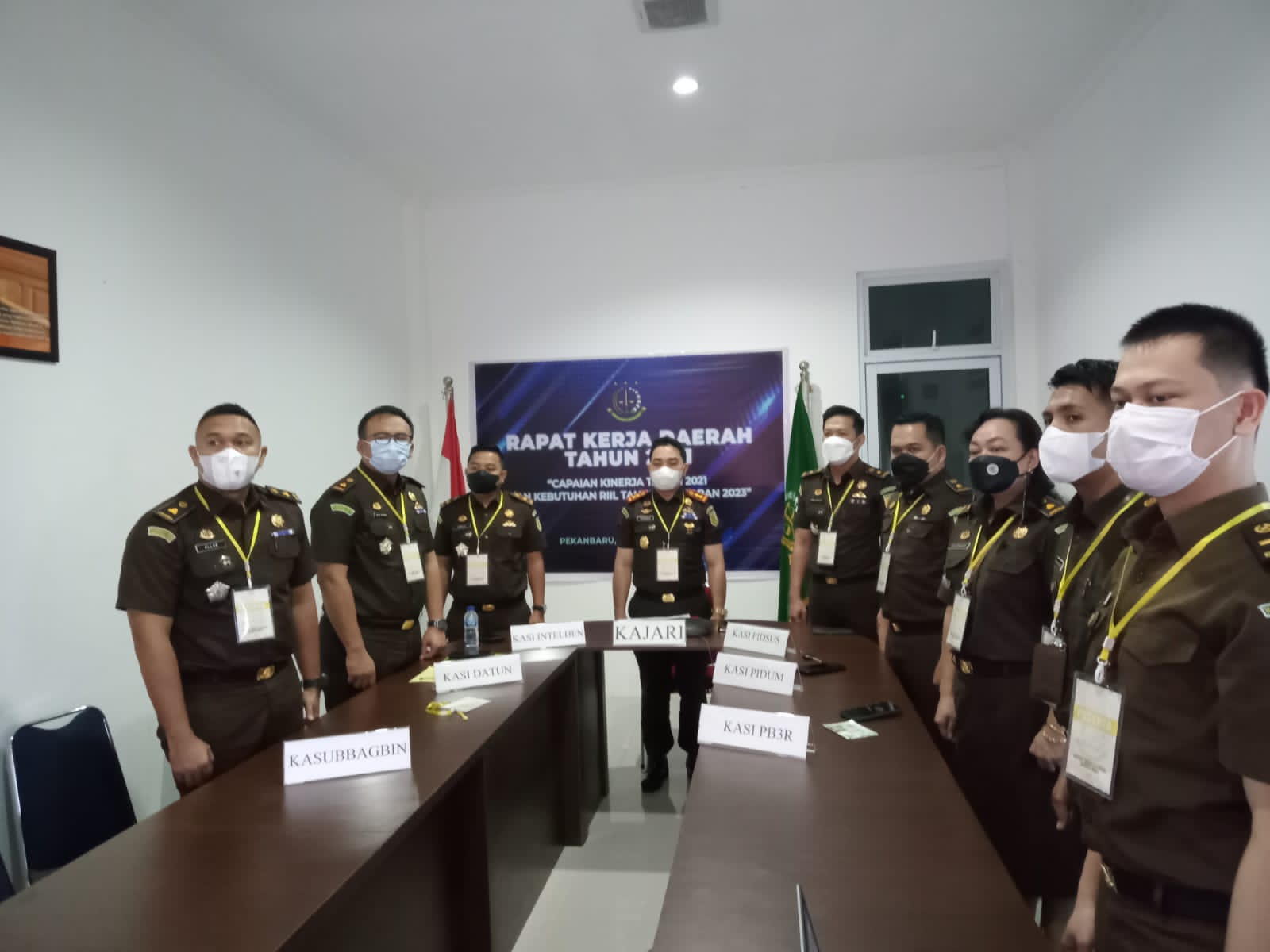 Kajari Kuansing Bersama Jajaran Mengikuti Rakerda Tahun 2021 Secara Daring