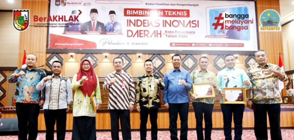 BKPSDM Pekanbaru Kembali Raih Penghargaan Perangkat Daerah Terinovatif untuk Kelima Kalinya