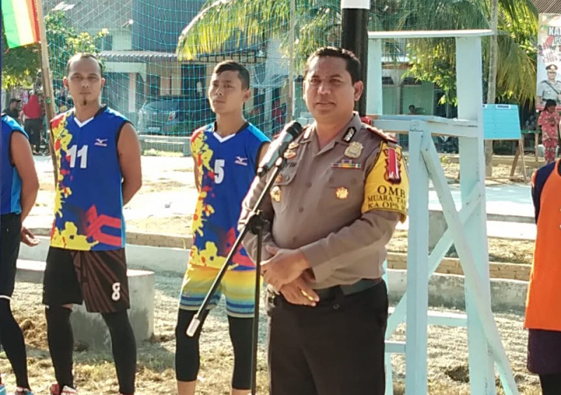 Kapolres Rohul Kunker ke Kecamatan Kunto Darussalam Sekaligus Buka Turnamen Volly