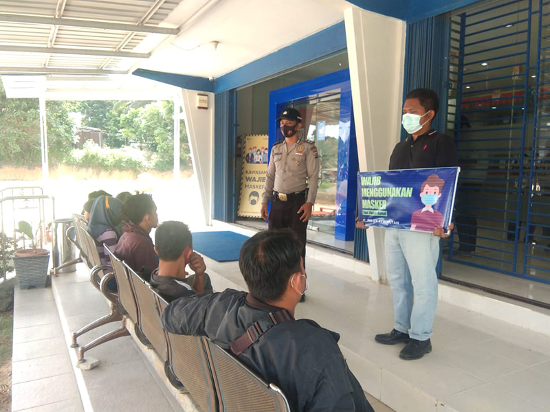 Cegah Penyebaran Covid-19, Polsek Kerumutan Rutin Gelar Operasi Yustisi