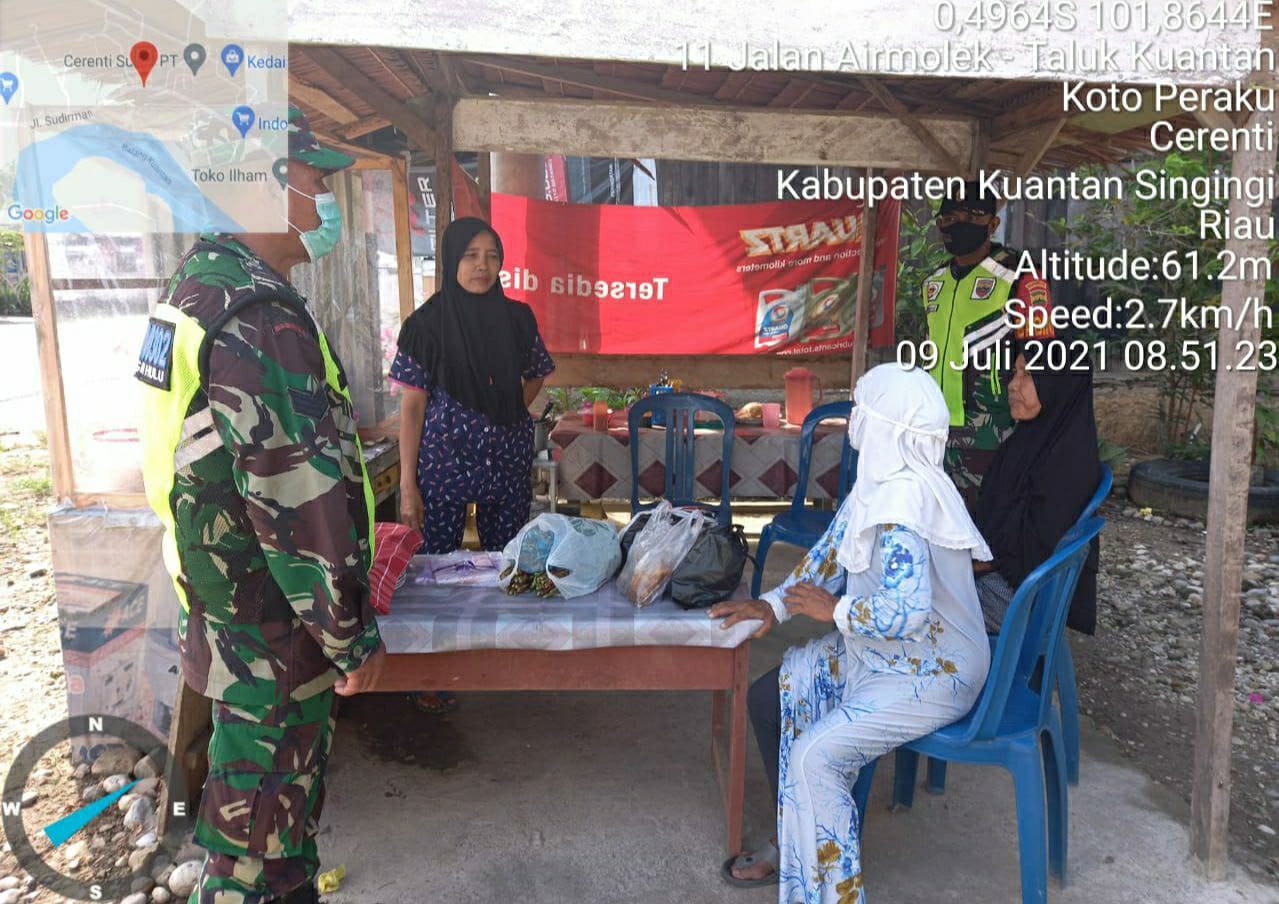 Serka M.Amin Babinsa Koramil 06/Cerenti Berikan Edukasi Pencegahan Covid 19 Kepada Warga Desa Kampung Baru dan Koto Peraku