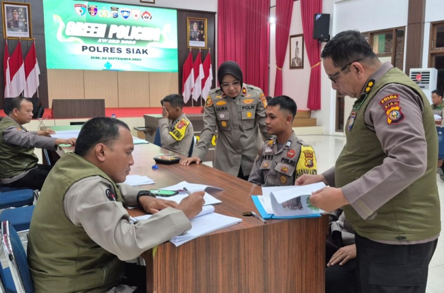 Dorong Budaya Peduli Lingkungan, Polres Siak Masuk Penilaian Green Policing Award 2025