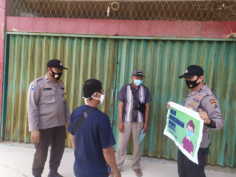 Rutin, Polsek Langgam Terus Lakukan Pencegahan Aksi Kriminal C3 dan Covid-19