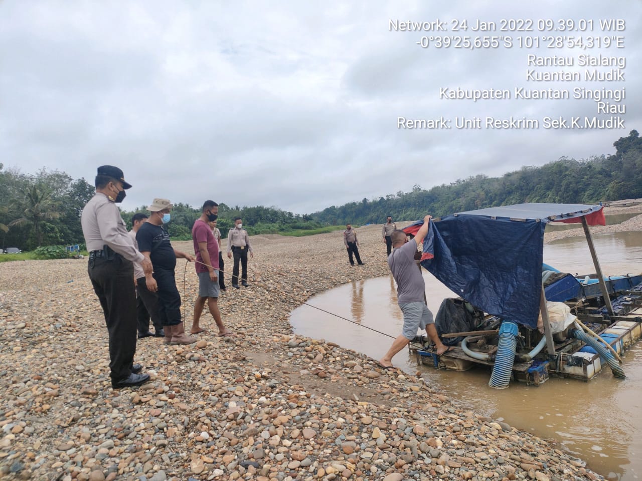 Tindak Pelaku Peti di Wilkum Kuantan Mudik, Kapolres beri Ultimatum : Lakukan Tindakan Tegas