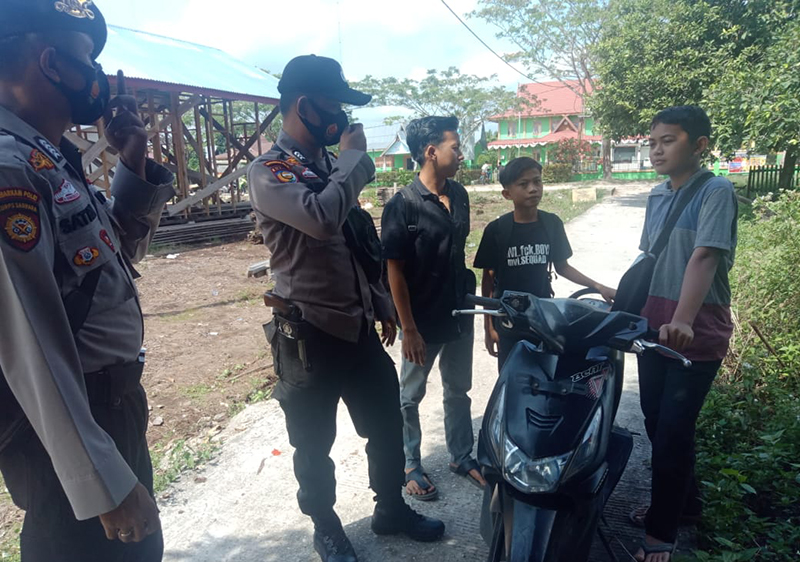 Polsek Teluk Meranti Terus Dikerahkan Gelar Operasi Yustisi Protokol Kesehatan