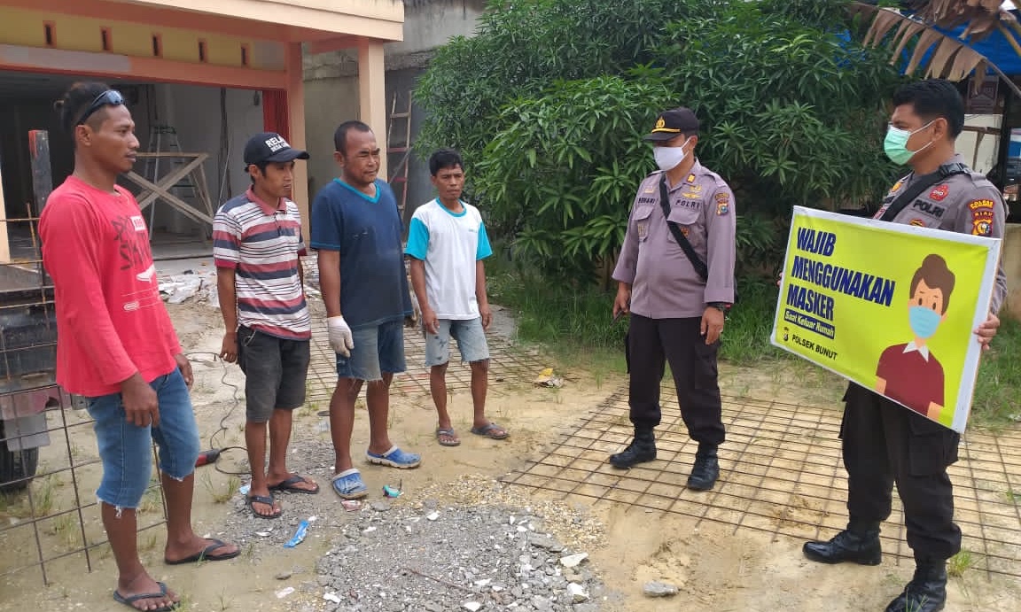 Polsek Bunut Masih Temukan Warga yang Tidak Memakai Masker