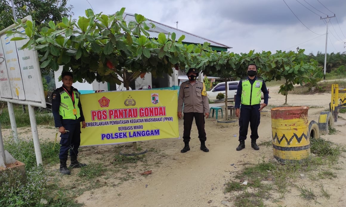 Kapolsek Langgam Pimpin Operasi Yustisi PPKM