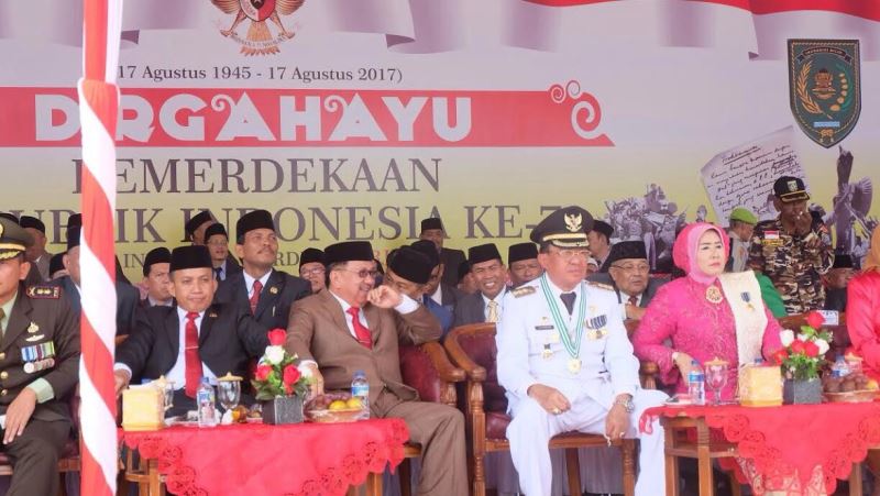 Bupati Inhil Pimpin Upacara Detik-detik Proklamasi Kemerdekaan RI ke-72
