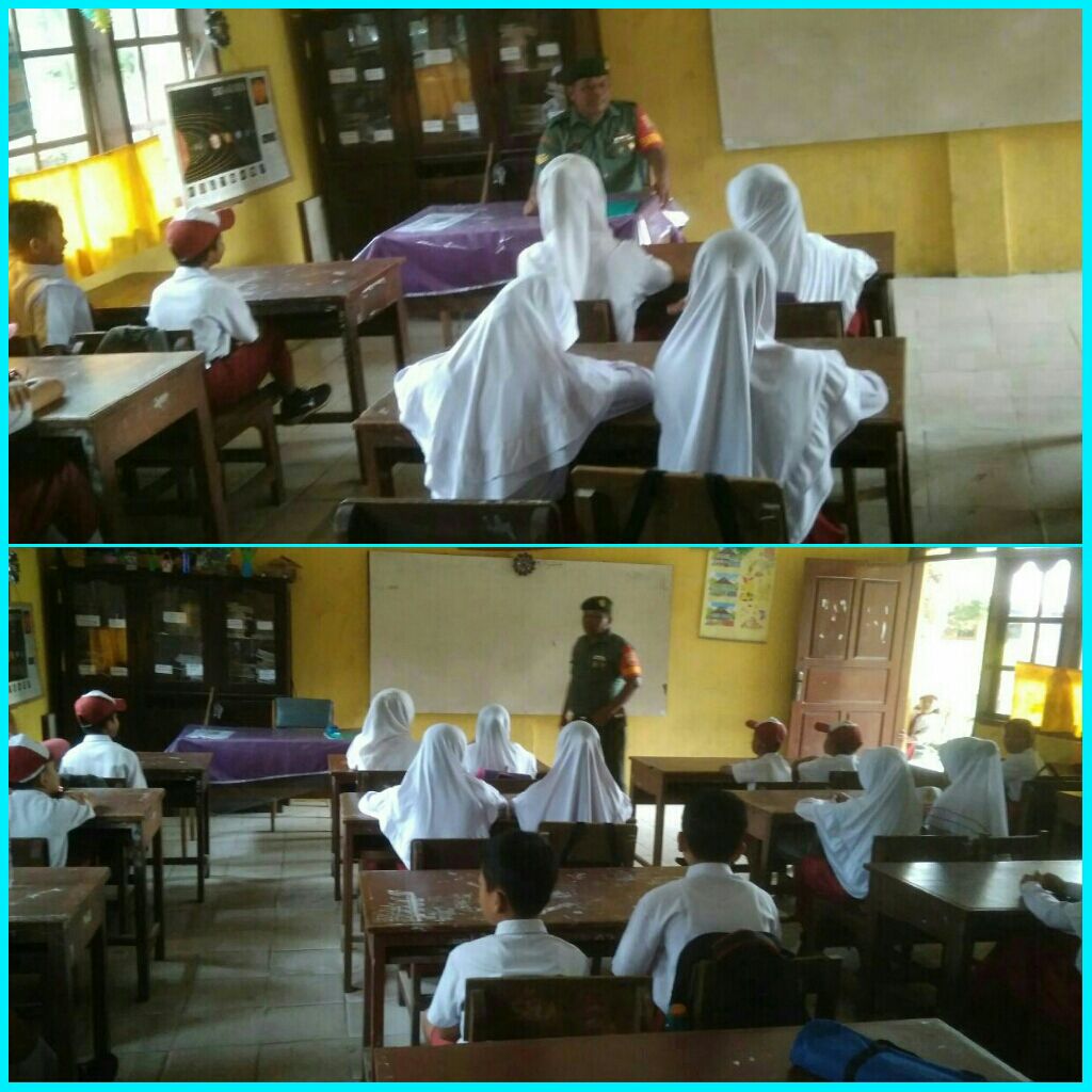 Peduli Terhadap Pendidikan: Anggota Koramil Kuantan Hilir Mengajar Di Sekolah Dasar Negeri 014 Teratak Baru.