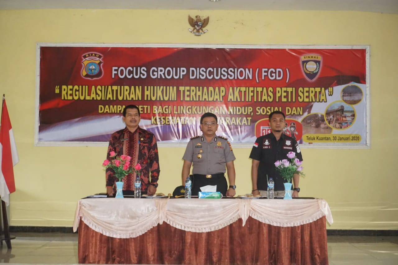 Polres Kuansing Sampaikan Regulasi Atau Aturan HukumTerhadap Aktivitas PETI.