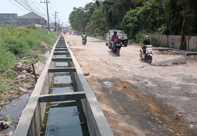 Pembangunan Drainase di Jalan Bangau Sakti Berlanjut Tahun 2025