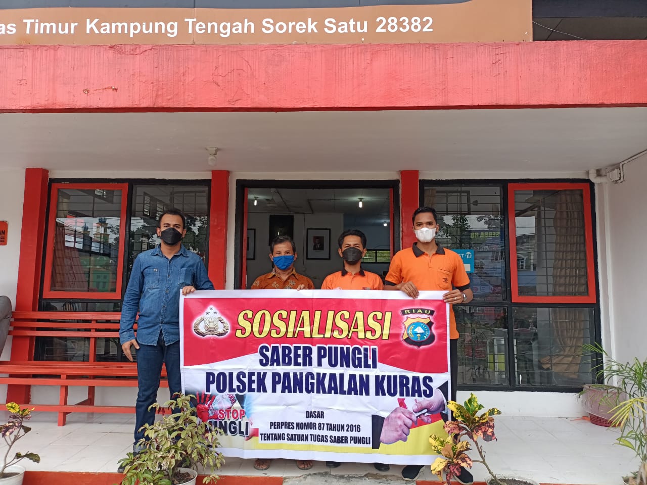 Polsek Pangkalan Kuras Sosialisasi Saber Pungli di Kantor Pos