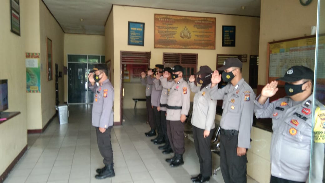 Polsek Bandar Sei Kijang Ikuti Upacara Peringati Hut RI ke-76 Secara Virtual