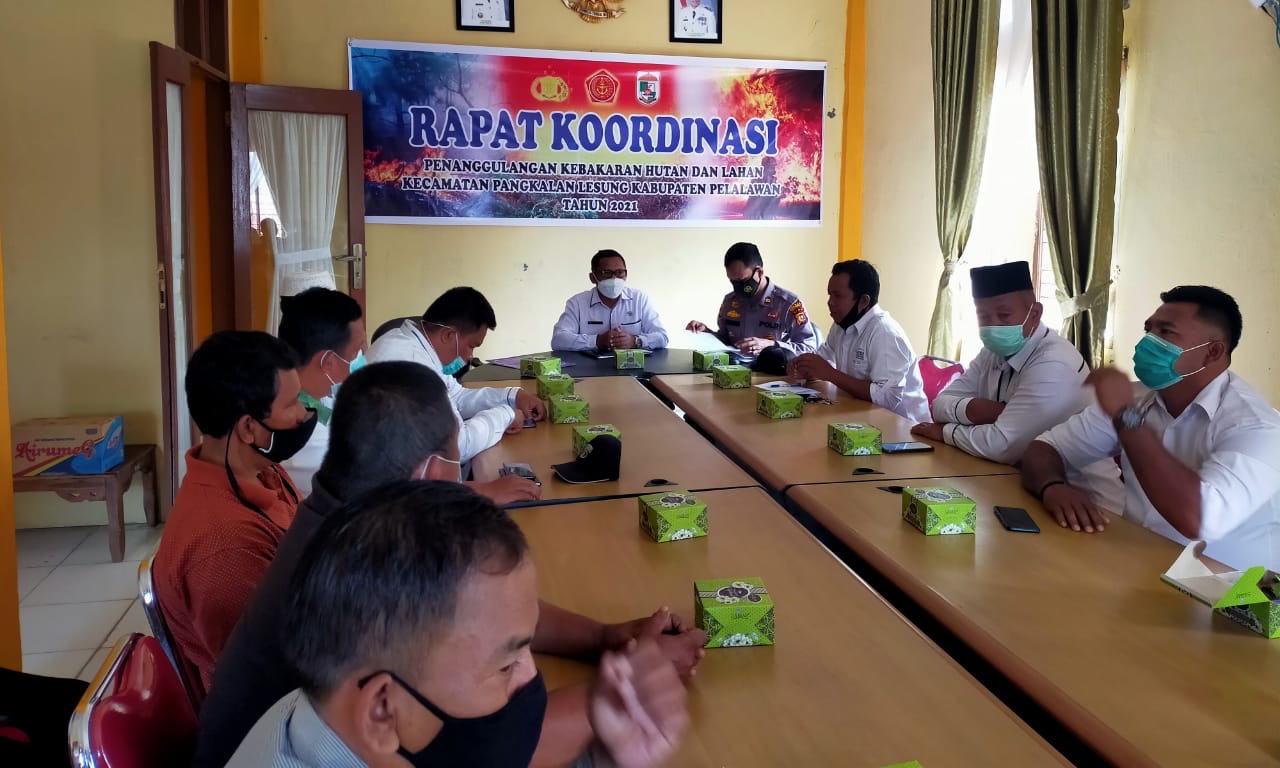 Polsek Pangakalan Lesung Adakan Rakor Penanggulangan Karhutla