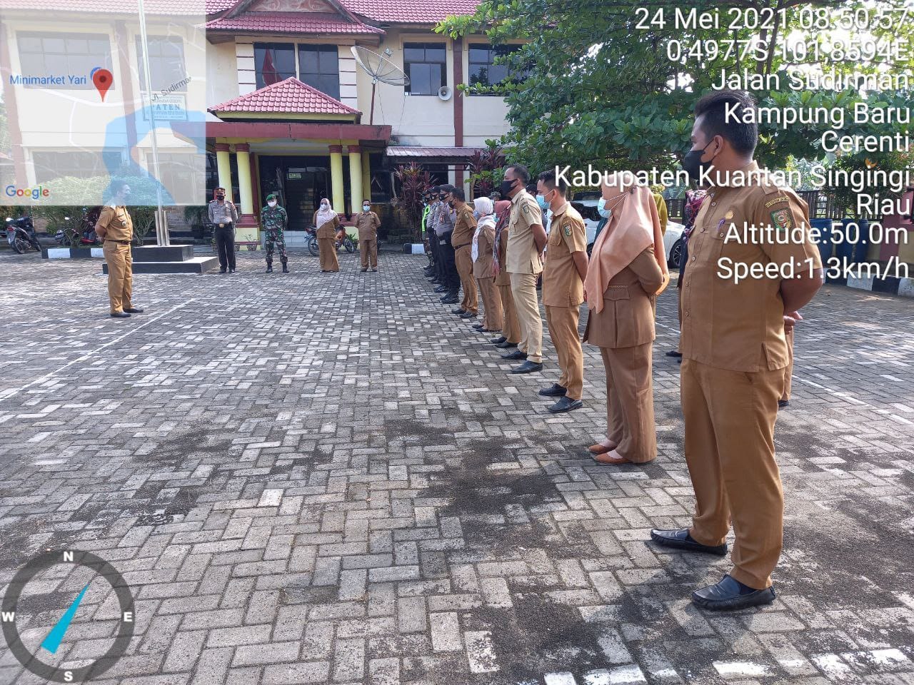 Apel Gabungan Dalam Rangka Memberikan Pembekalan Kepada Satgas Penanganan Covid-19