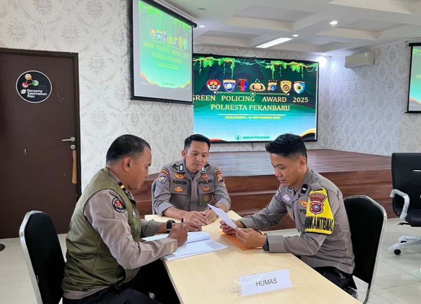 Polda Riau Nilai Green Policing Award 2025 di Polresta Pekanbaru