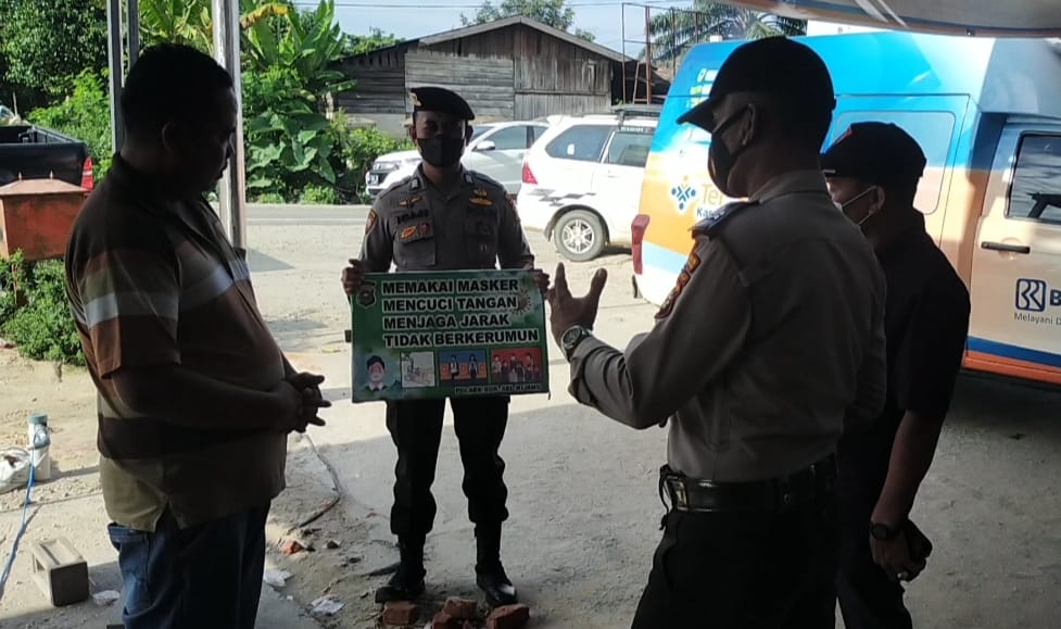 Cegah Penyebaran Wabah Covid-19, Polsek Bandar Sei Kijang Gelar Operasi Yustisi Prokes