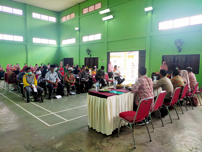 Polsek Pangkalan Lesung Hadiri Giat Loka Karya Mini Lintas Sektor BLUD Puskesmas Bersinar