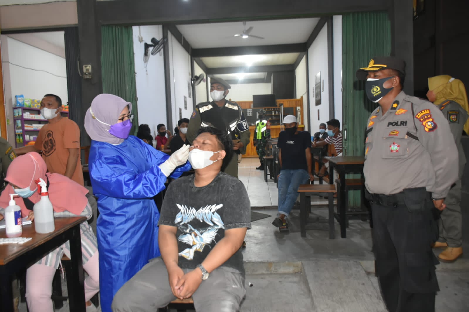 Kapolres Pimpin Satgas Covid 19 Kuansing Ops Yustisi dan Pengetatan Penerapan Prokes covid 19 Terhadap Masyatakat