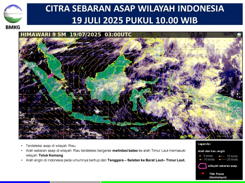 Asap Karhutla Riau Terdeteksi Capai Malaysia, Rokan Hulu Sumbang Titik Panas Terbanyak