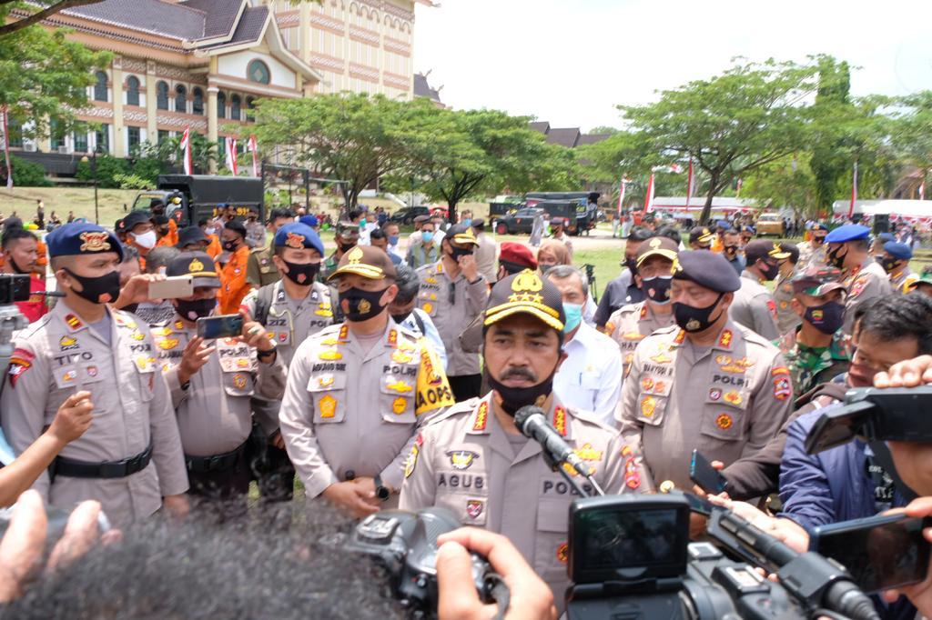 Cek Kesiapan Riau Dalam Tangani Karhutla - Covid19, Kabaharkam Polri Pimpin Apel Kesiapsiagaan Satgas Dan Relawan
