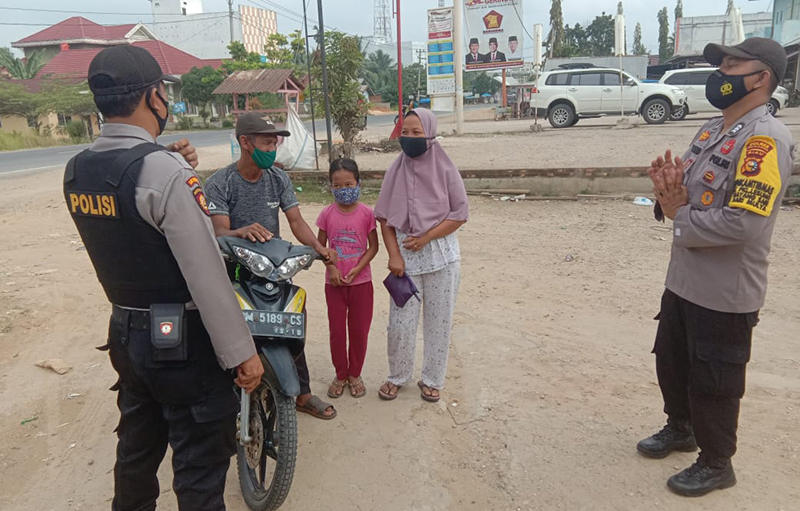 Polsek Pangkalan Lesung Terus Operasi Yustisi Imbauan Protokol Kesehatan