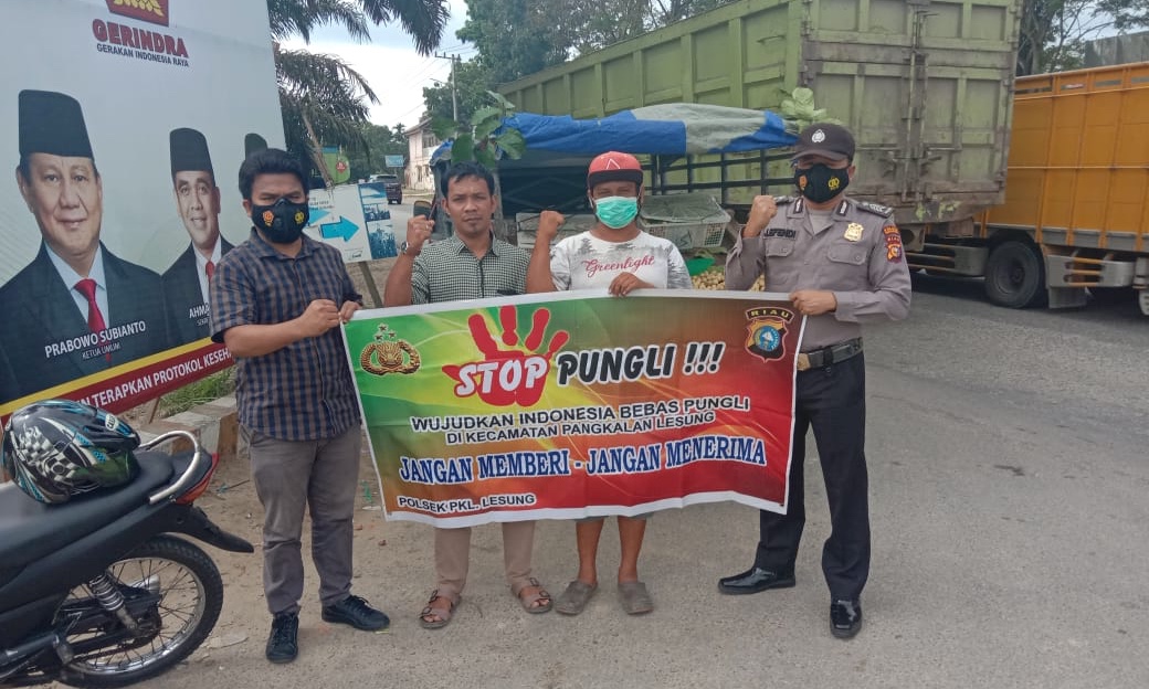 Personel Polsek Pangkalan Lesung Gelar Giat Saber Pungli