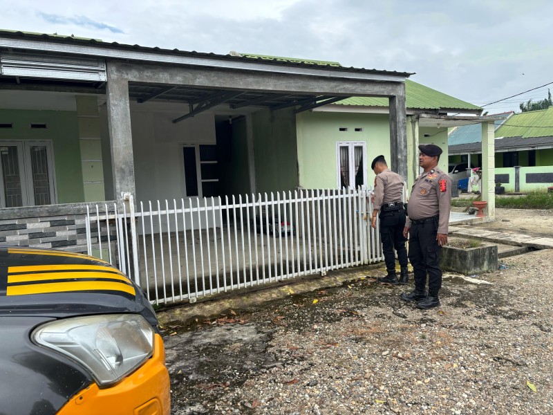 Sat Samapta Polres Kuansing Patroli Rumah Kosong Untuk Antisipasi Kejahatan Saat Mudik Lebaran