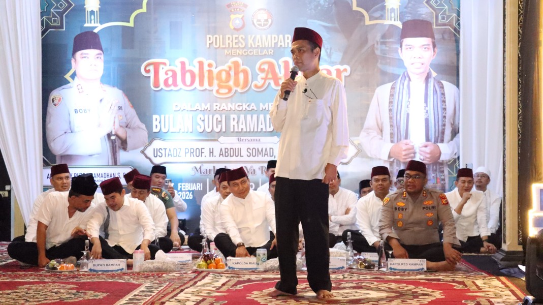 Sambut Ramadan 1447 H, Polres Kampar Gelar Tabligh Akbar Bersama Ustaz Abdul Somad