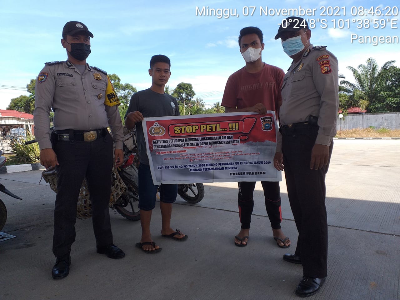 Cegah Kerusakan Lingkungan, Jajaran Polres Kuansing Gencar dan Berkelanjutan Lakukan  Himbauan Larangan PETI di Kuansing 