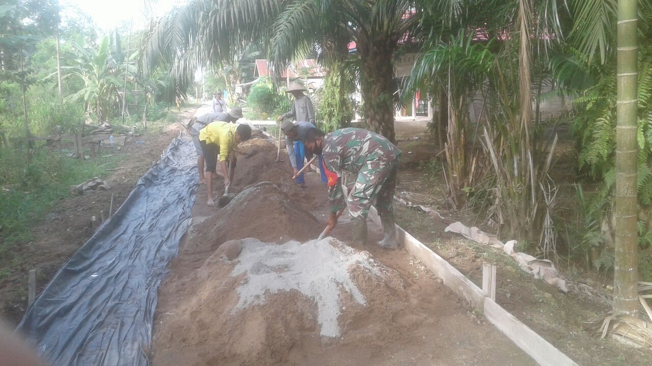 Satgas TMMD Siap Kejar Target Bersama Masyarakat Yang Tinggal Beberapa Minggu Lagi.