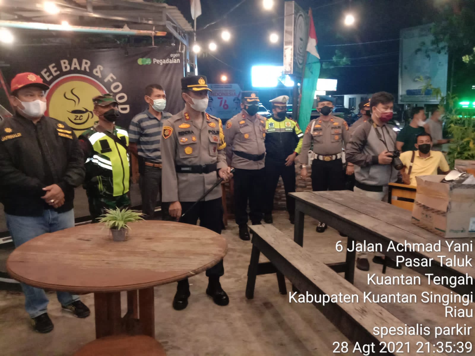 Penerapan PPKM level 3 di Kuansing terus berlanjut. Kapolres: Pimpin langsung Operasi Yustisi Malam Hari