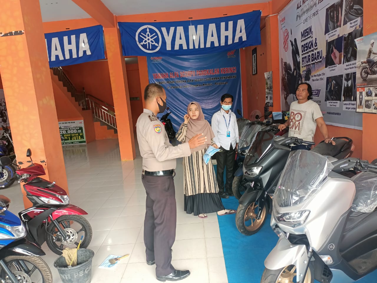 Sambut HUT RI ke-76, Polsek Pangkalan Kerinci Imbau Warga Kibarkan Bendera Merah Putih 