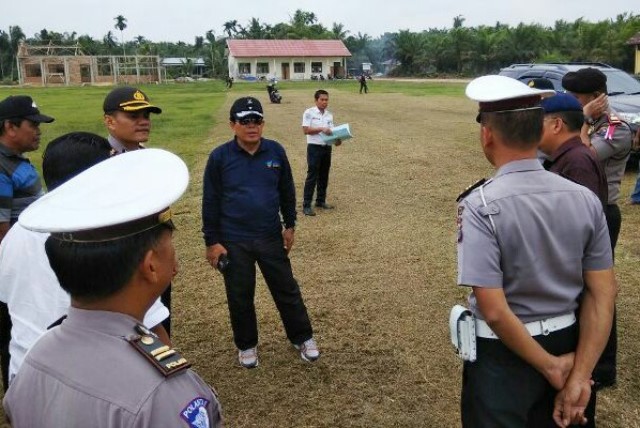 Plt Bupati dan Kapolres Rohul Tinjau Lokasi Kunjungan Presiden di Kunto Darussalam