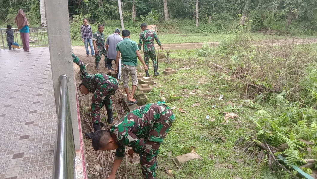 Kodim 0302/Inhu Pemulihan Fasum Pasca Banjir