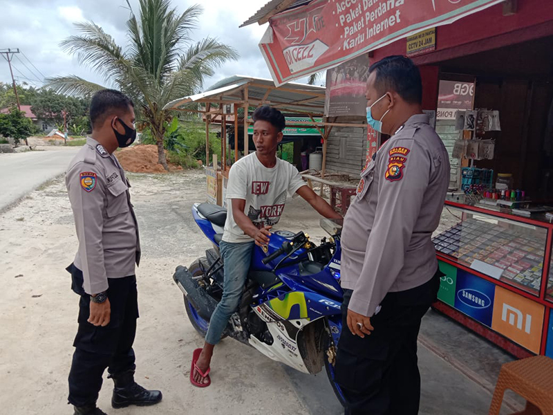 Lindungi Warga dari Covid-19, Operasi Yustisi Terus Digencarkan Polsubsektor Pelalawan