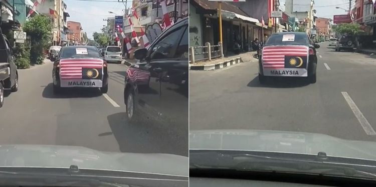 Video: Mobil Ini Keliling Kota Bawa Bendera Malaysia Terbalik