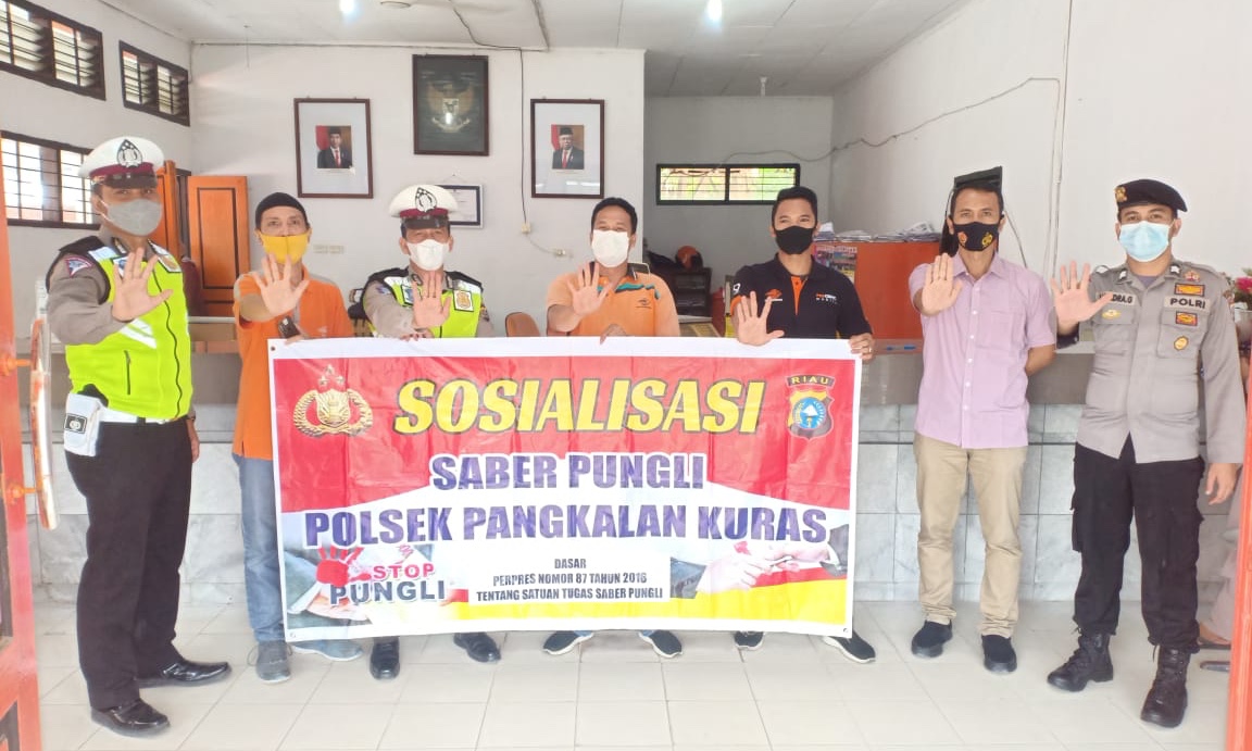 Polsek Pangkalan KurasSosialisasi Saber Pungli di Kantor Pos Sorek Satu