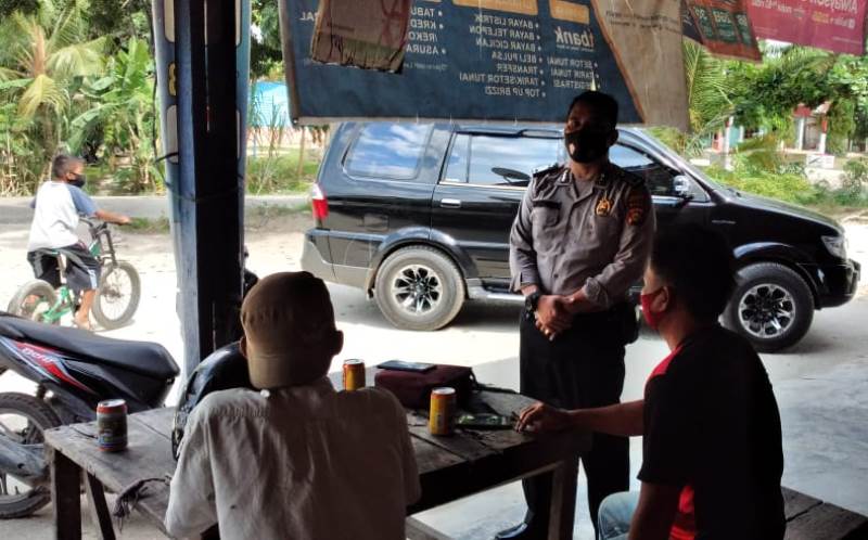 Pendisiplinan Prokes di Masa AKB, Polsubsektor Pelalawan Laksanakan Operasi Yustisi