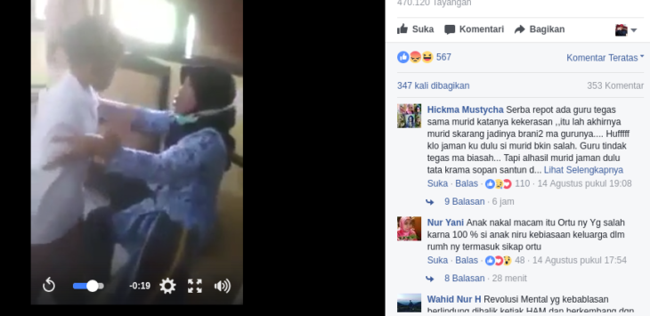 Video: Disuruh Duduk, Bocah SD Malah Balik Melawan dan Hendak Memukul Gurunya