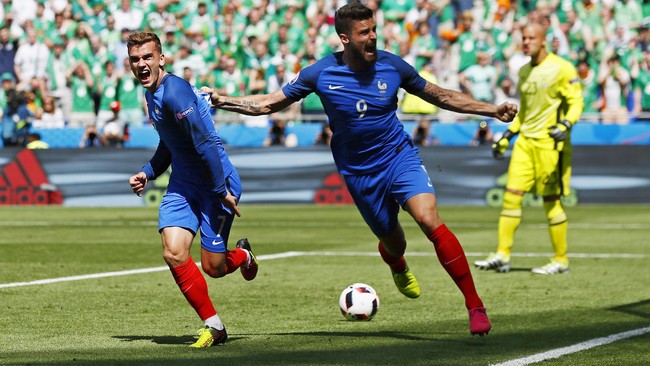 Kandaskan Irlandia, Perancis Lolos ke Perempatfinal