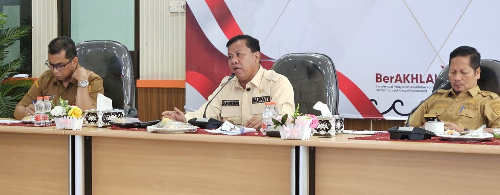 Gelar Rapat Evaluasi Raihan PAD;  Bupati dan Wabup Minta OPD Lebih Serius Penuhi Target PAD