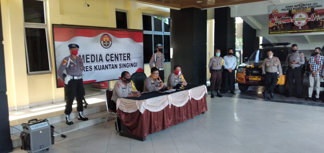 Polres Kuansing Sampaikan Press Release Bulan Januari-Juli 2020.
