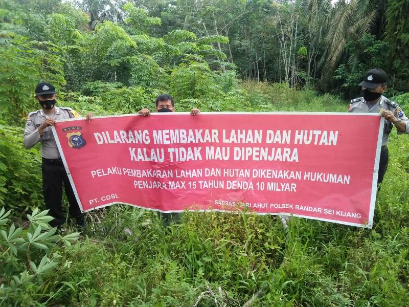 Polri Antisipasi Kebakaran Hutan dan Lahan di Kecamatan Bandar Sei Kijang