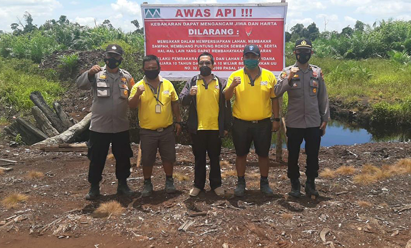 Polsek Pangkalan Lesung Laksanakan Pengecekan Embung dan Kanal Bloking di Areal PT Musimmas